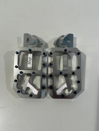 Silver Foot Pegs - Universal Fit for Talaria, E Ride Pro, Surron & More